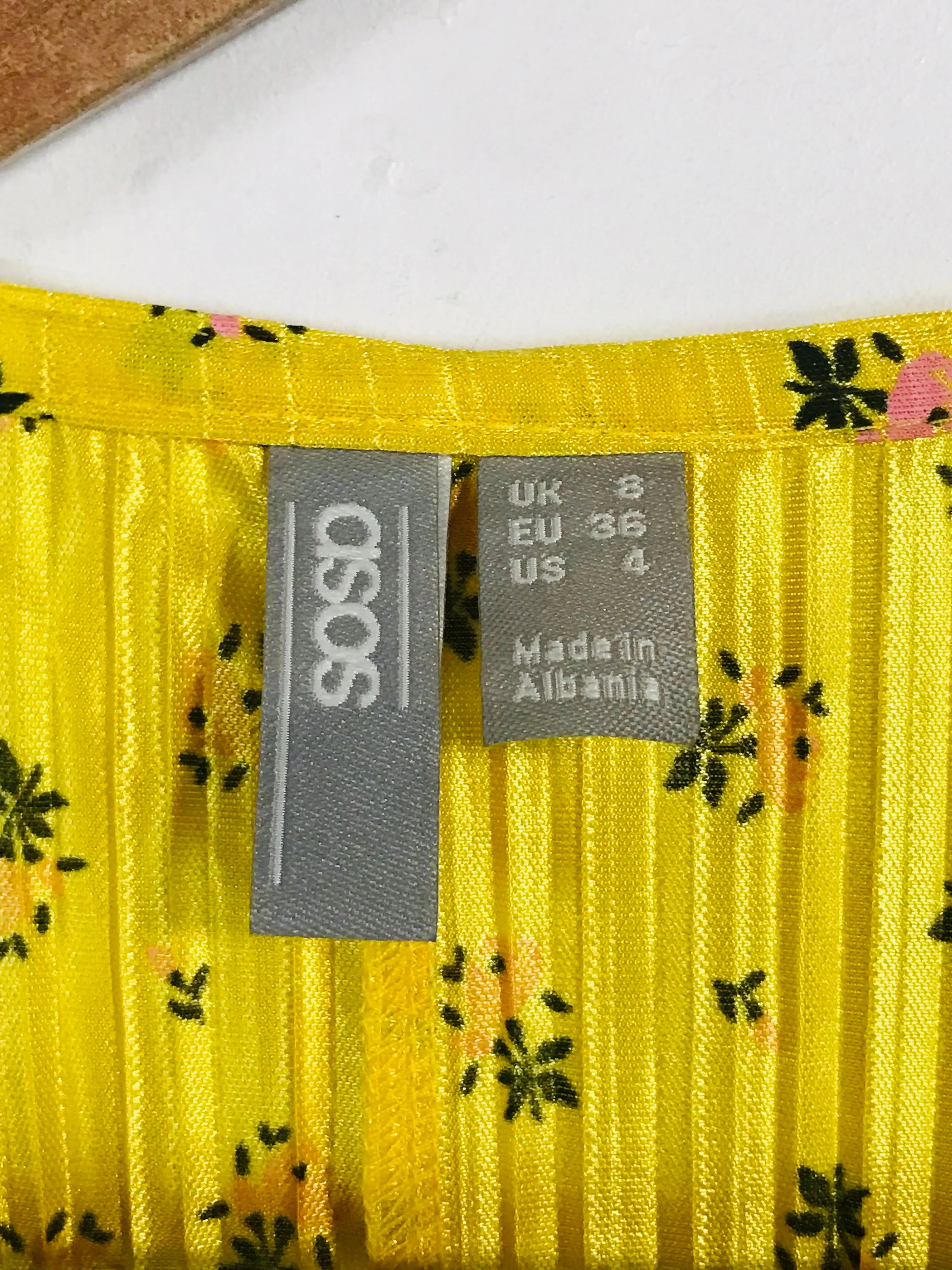 Asos Women's Floral Ribbed Wrap Dress | UK8 | Multicoloured