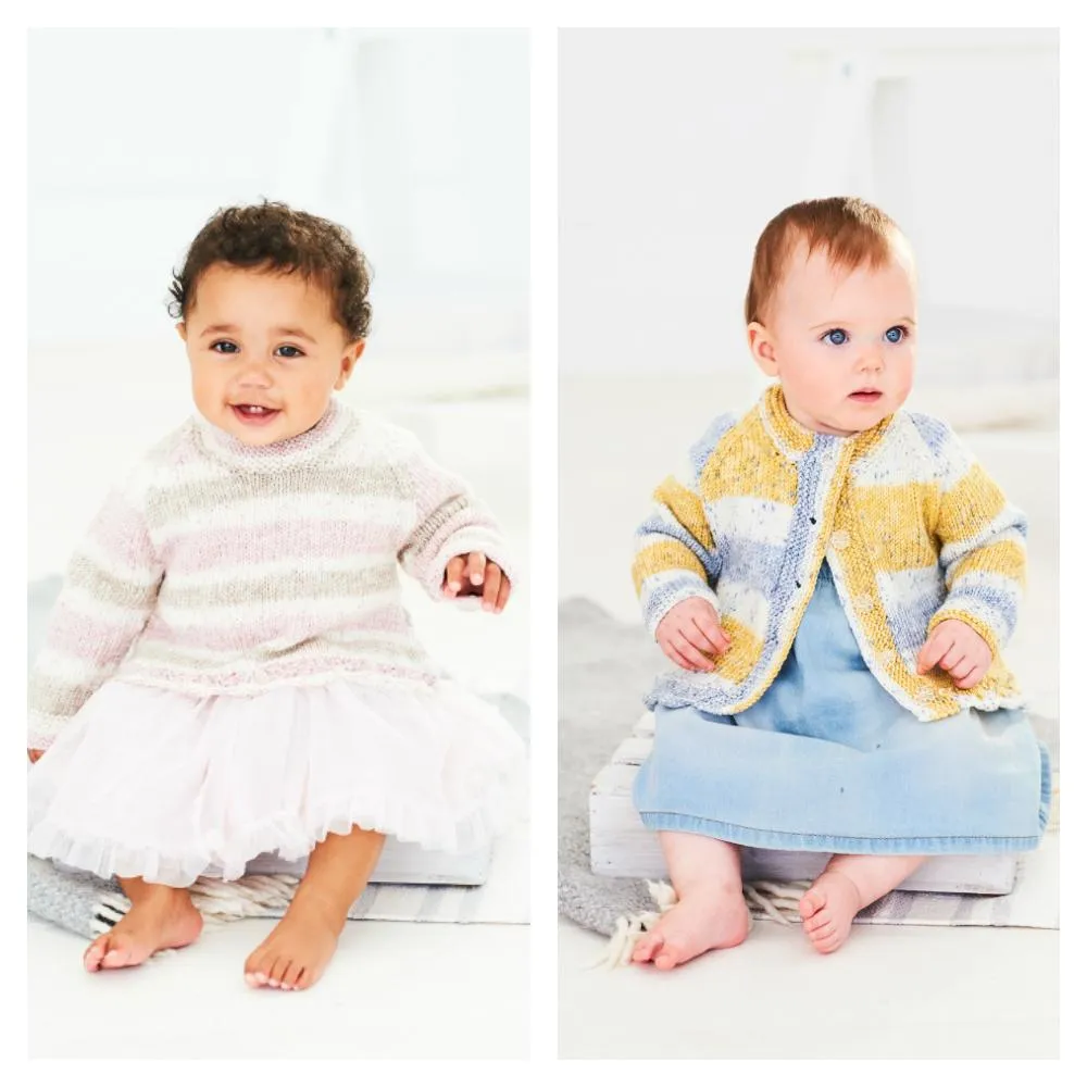 Stylecraft Kids Cardigan and Jumper DK Knitting Pattern 9747