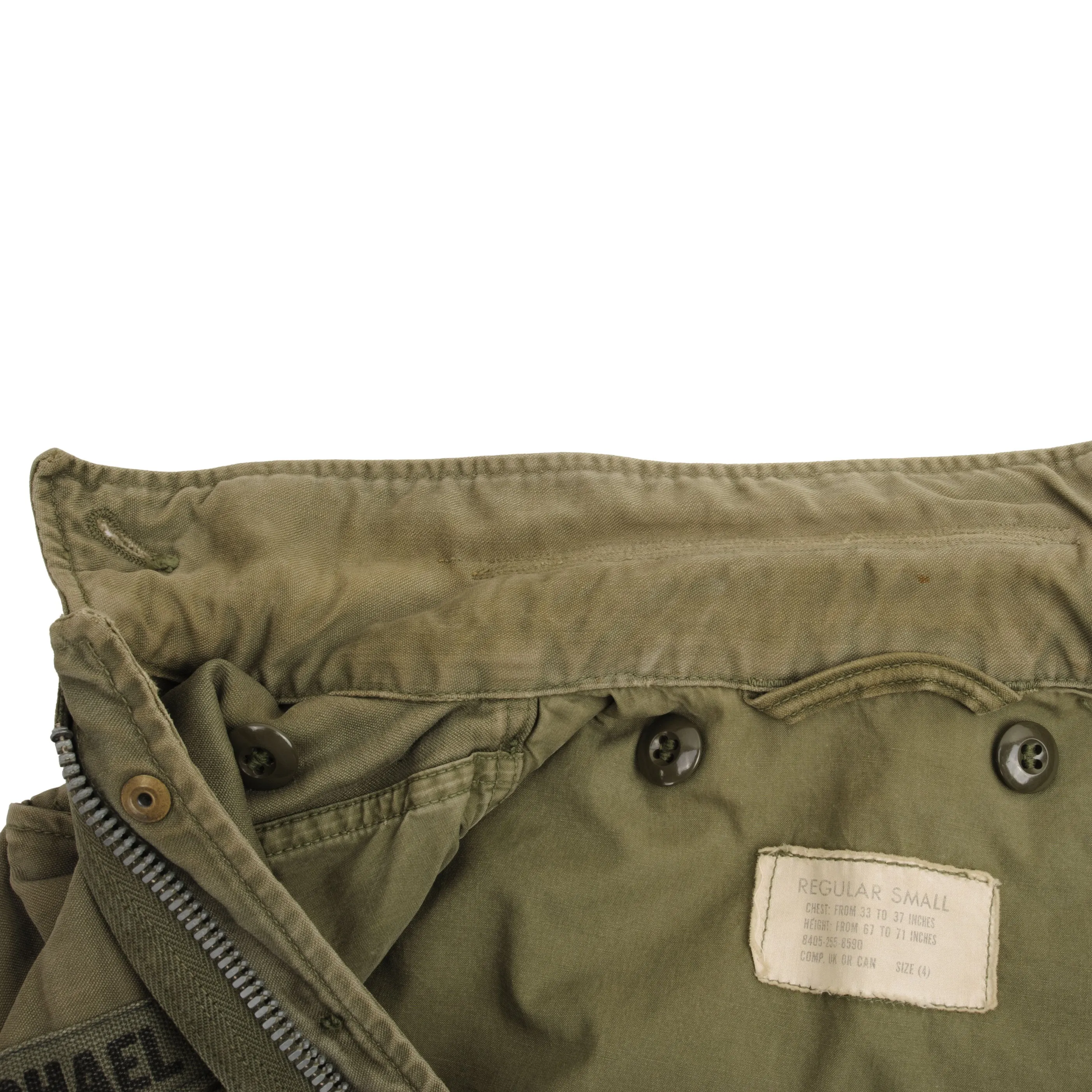 VINTAGE US ARMY M51 FIELD JACKET W PATCH 1963 VIETNAM WAR SIZE SMALL REGULAR