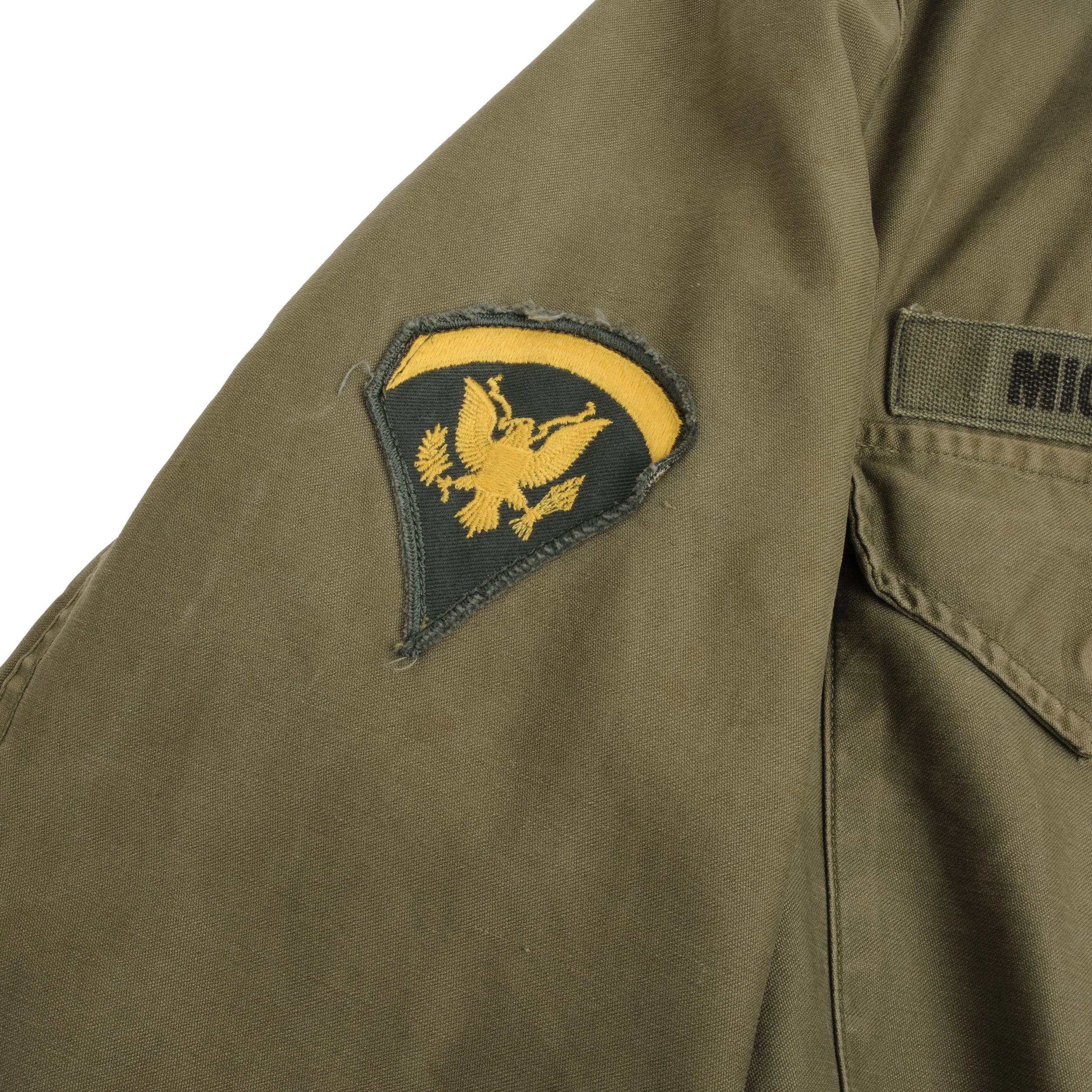 VINTAGE US ARMY M51 FIELD JACKET W PATCH 1963 VIETNAM WAR SIZE SMALL REGULAR