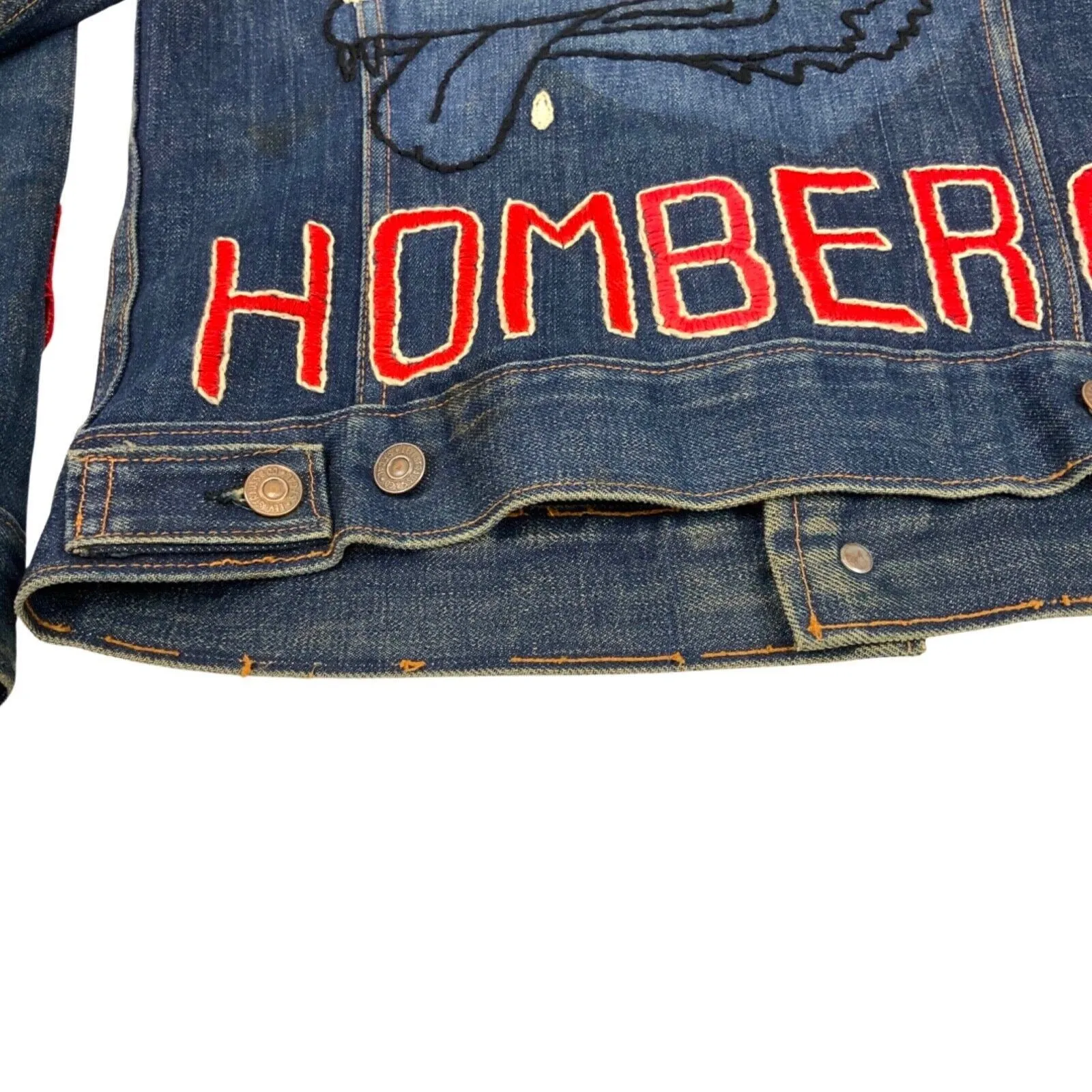 VTG 1960s LEVIS BIG E 71205-0217 TYPE 3 TRUCKER JACKET BIKER PATCHES BIKER 38