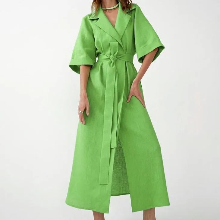 Women's Long Wrap Dresses - SHIELY